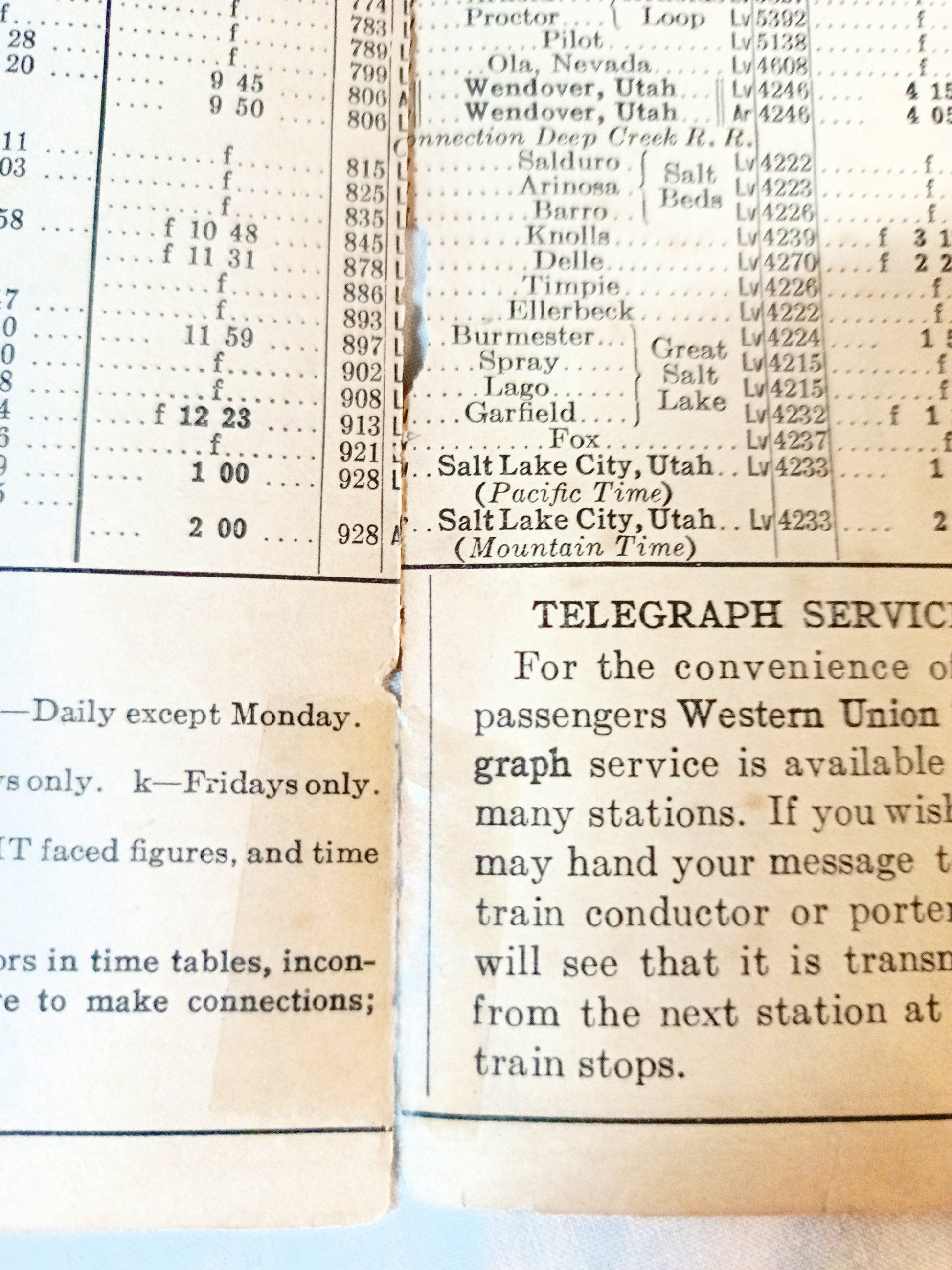 Western Pacific Railroad Feather River Route Timetable CA NV UT 1933 - TulipStuff
