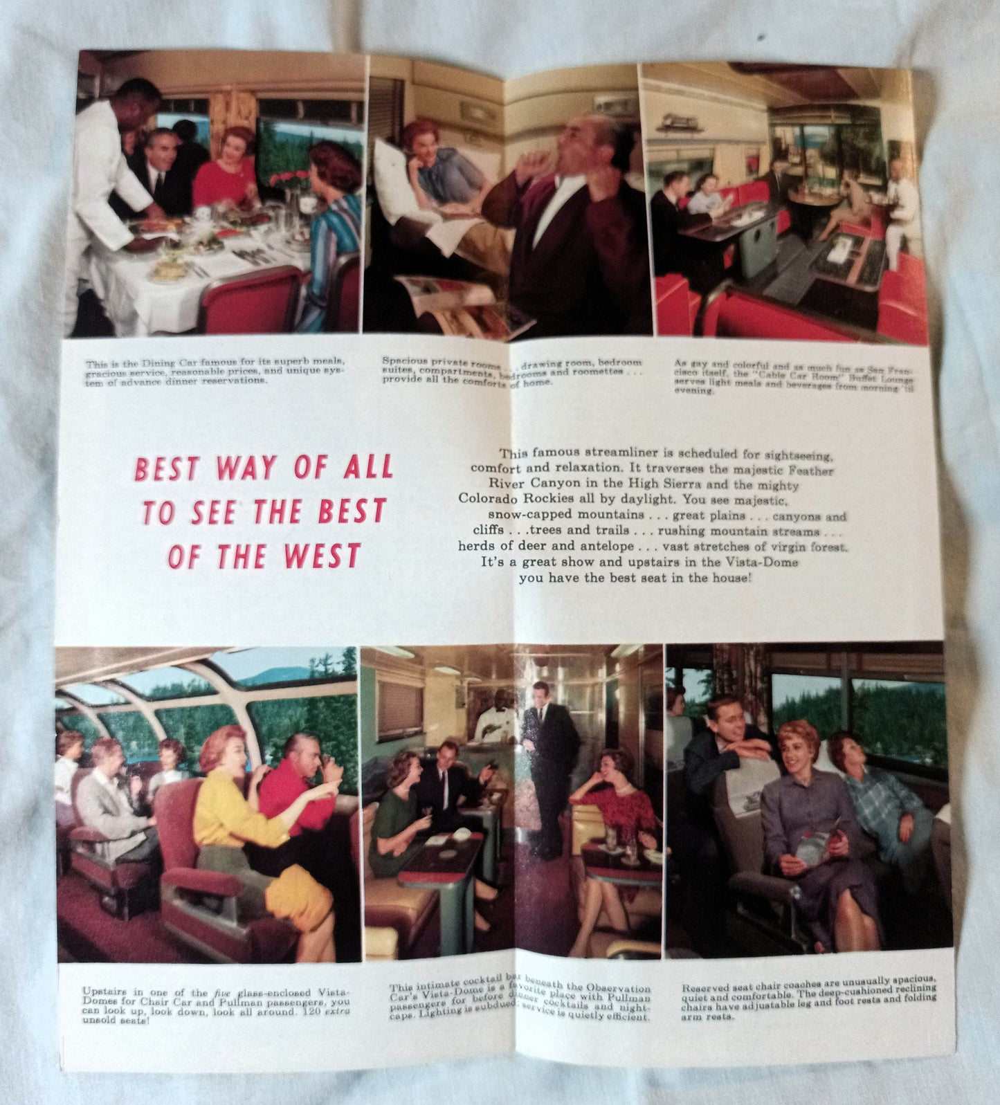 Western Pacific Railroad California Zephyr Vista-Dome 1967 Timetable - TulipStuff