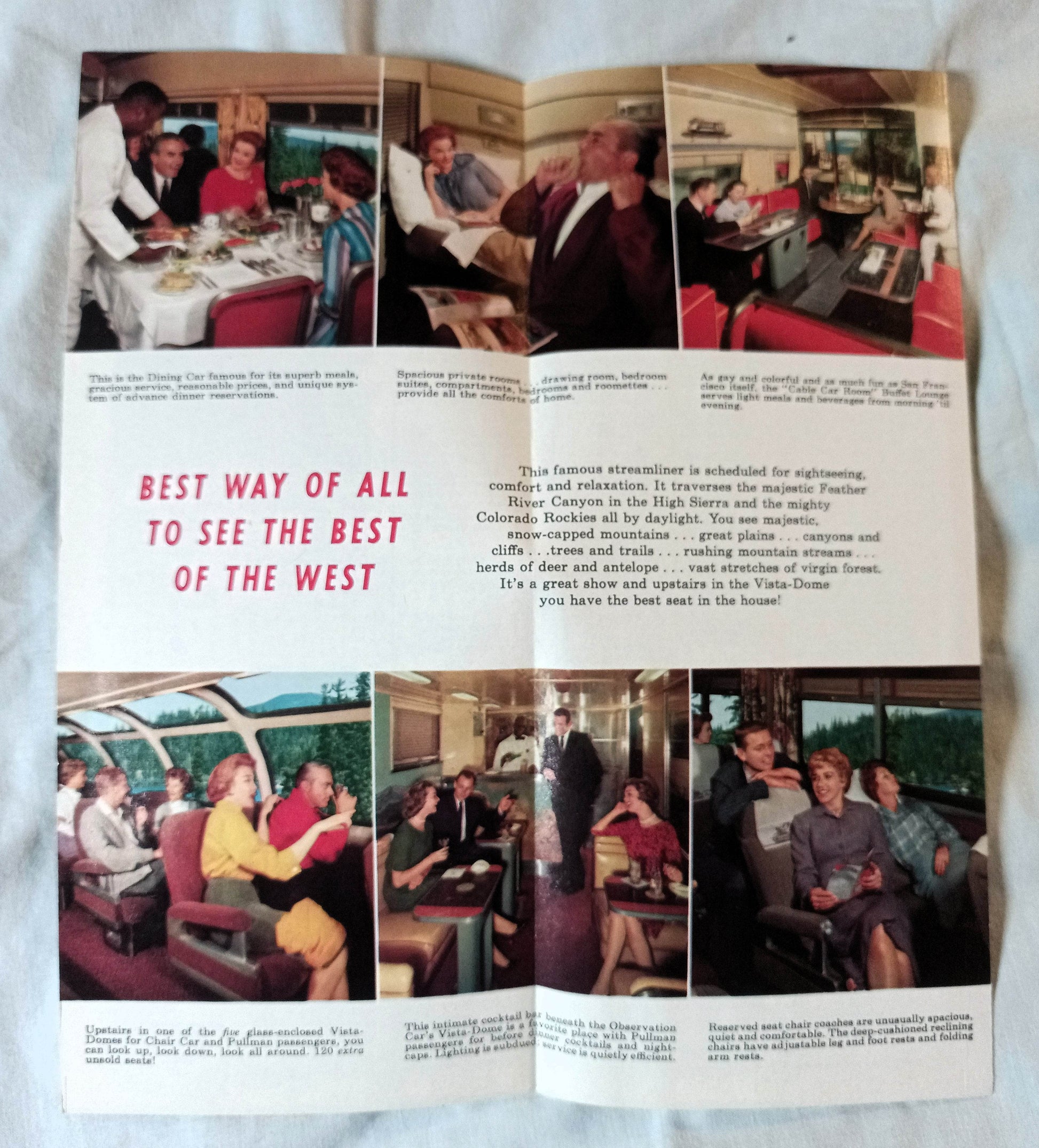 Western Pacific Railroad California Zephyr Vista-Dome 1967 Timetable - TulipStuff