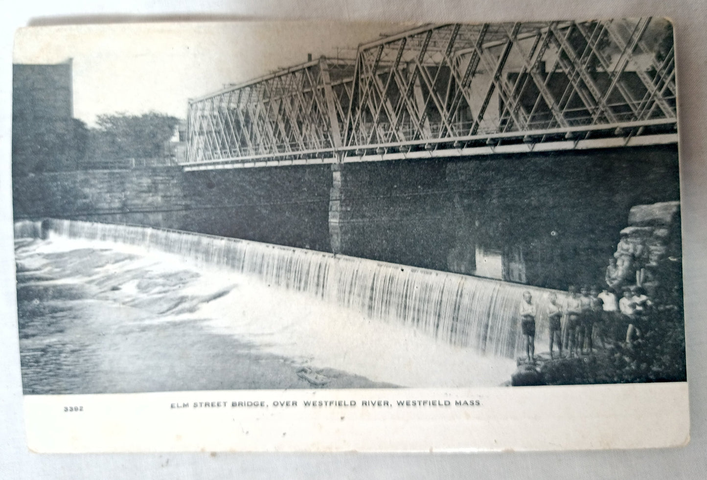 Westfield Massachusetts Elm Street Bridge Over Westfield River 1900s - TulipStuff