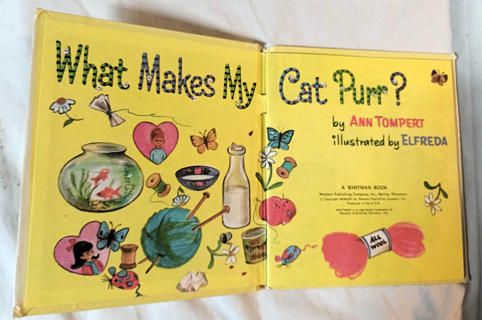 What Makes My Cat Purr Tell-A-Tale Books Ann Tompert 1965 - TulipStuff