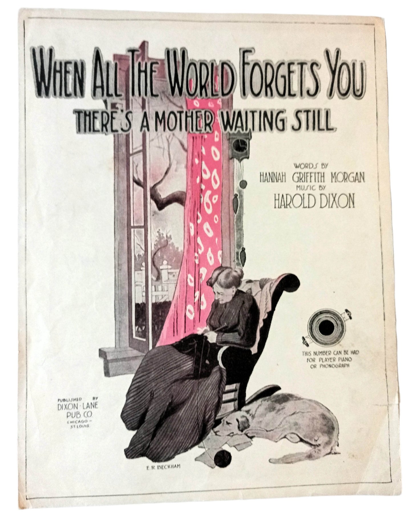 When All The World Forgets You There's A Mother Waiting Sheet Music 1920 - TulipStuff