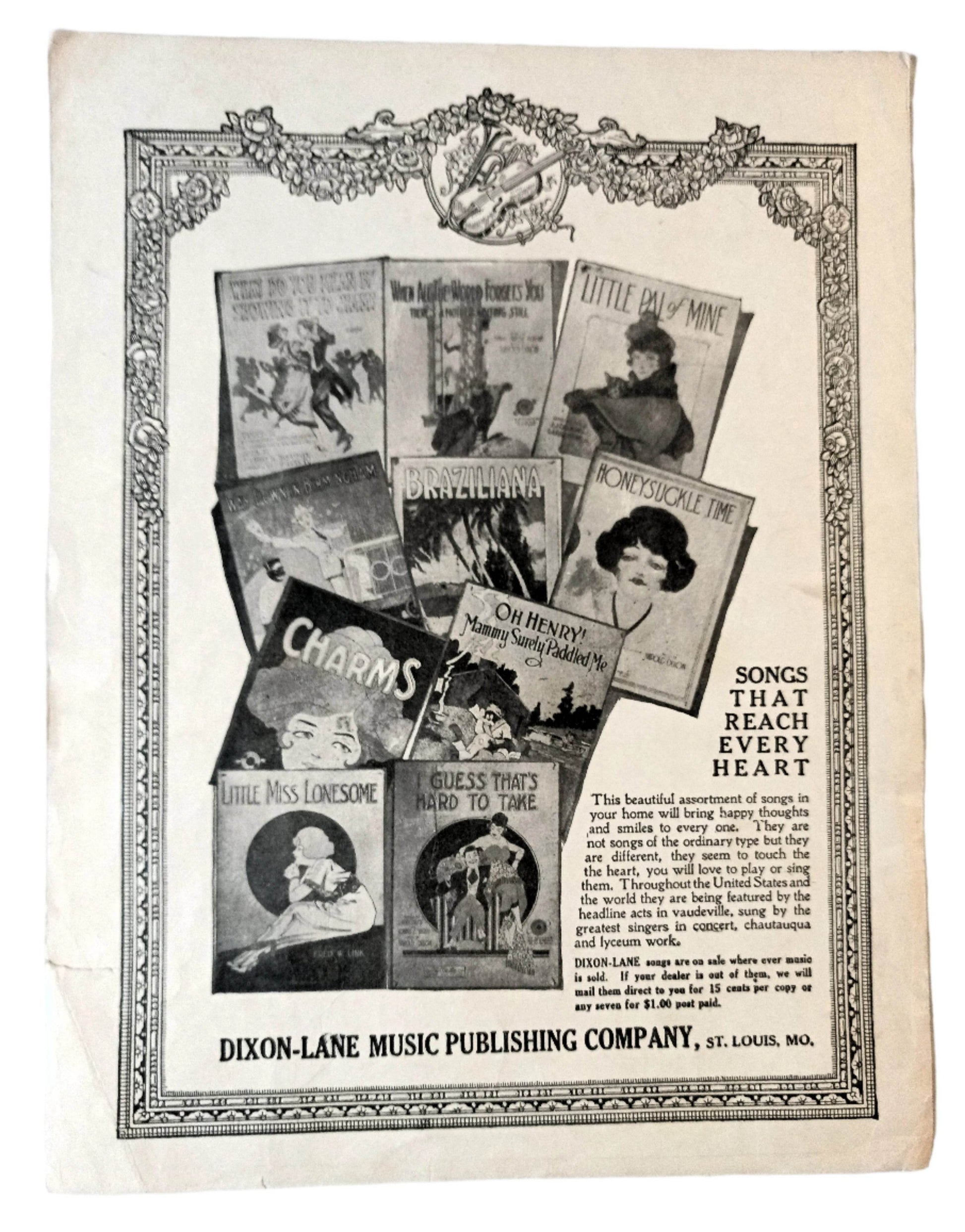 When All The World Forgets You There's A Mother Waiting Sheet Music 1920 - TulipStuff