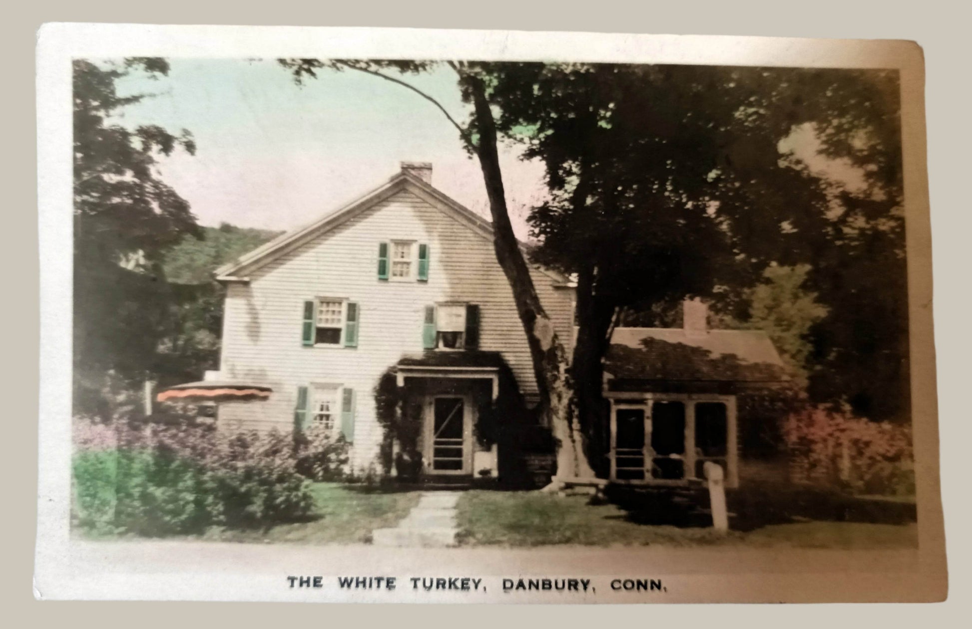 The White Turkey Inn Danbury Connecticut Postcard Late 1910's - TulipStuff