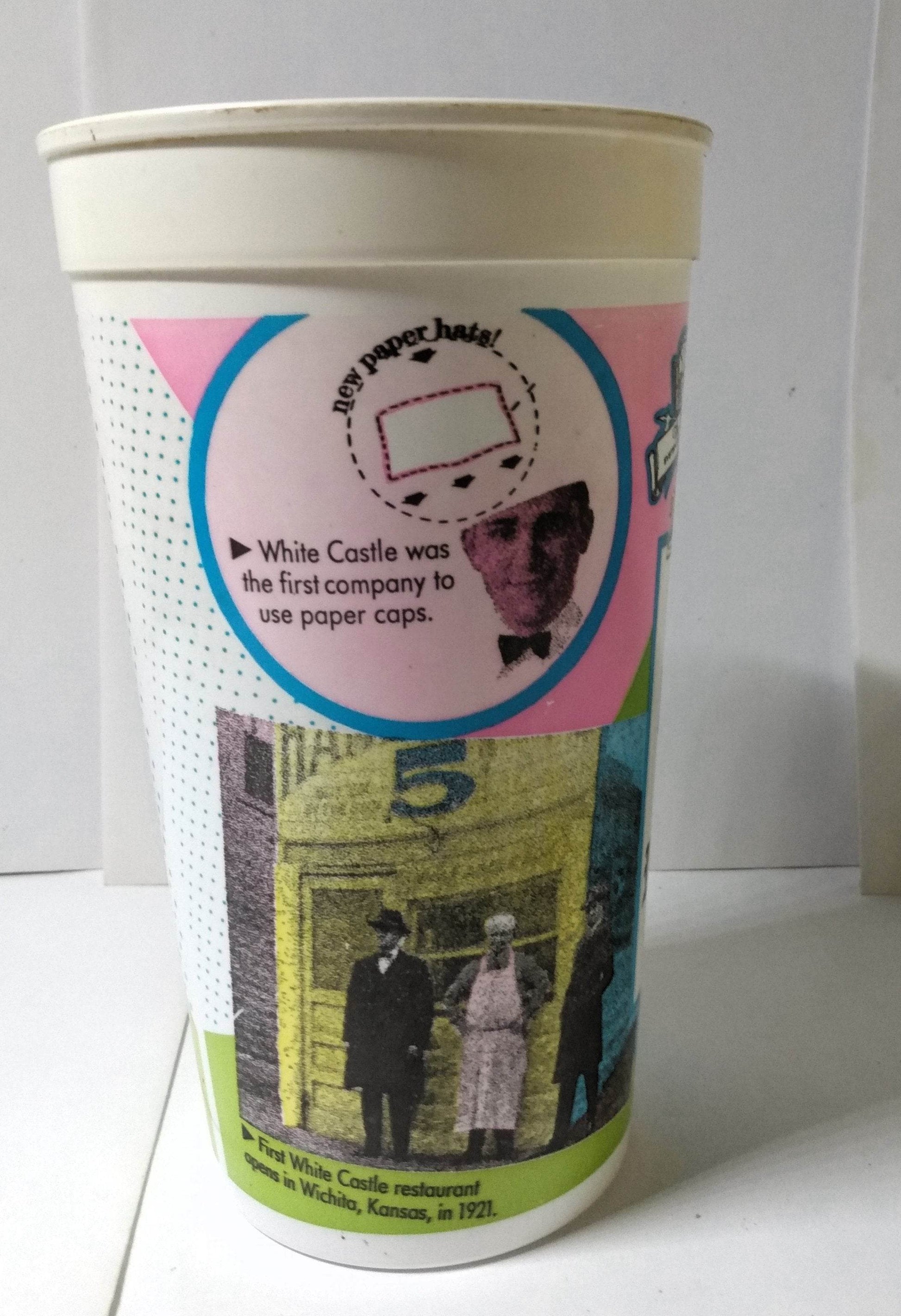 White Castle 70th Anniversary 20s 30s 40s 32 Oz Promo Plastic Cup 1991 - TulipStuff