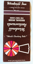 Load image into Gallery viewer, Windmill Inn Restaurants Roseburg Oregon Matchbook Cover 1980&#39;s - TulipStuff
