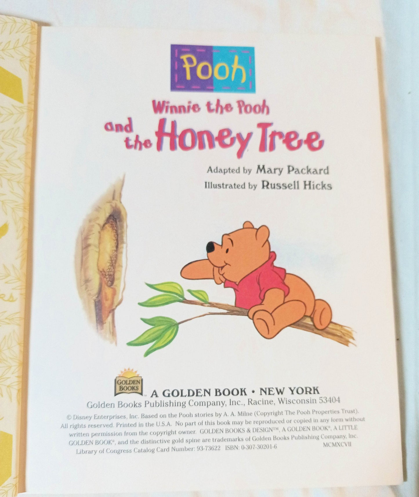 Winnie The Pooh And The Honey Tree Little Golden Book Mary Packard 1997 - TulipStuff
