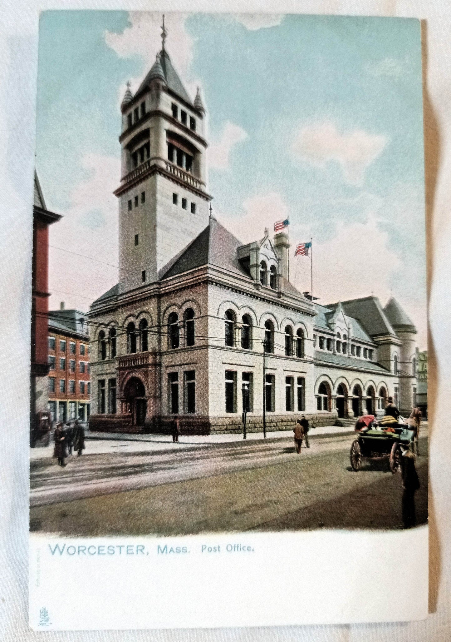 Worcester Massachusetts Post Office Undivided Back Raphael Tuck 1905 - TulipStuff