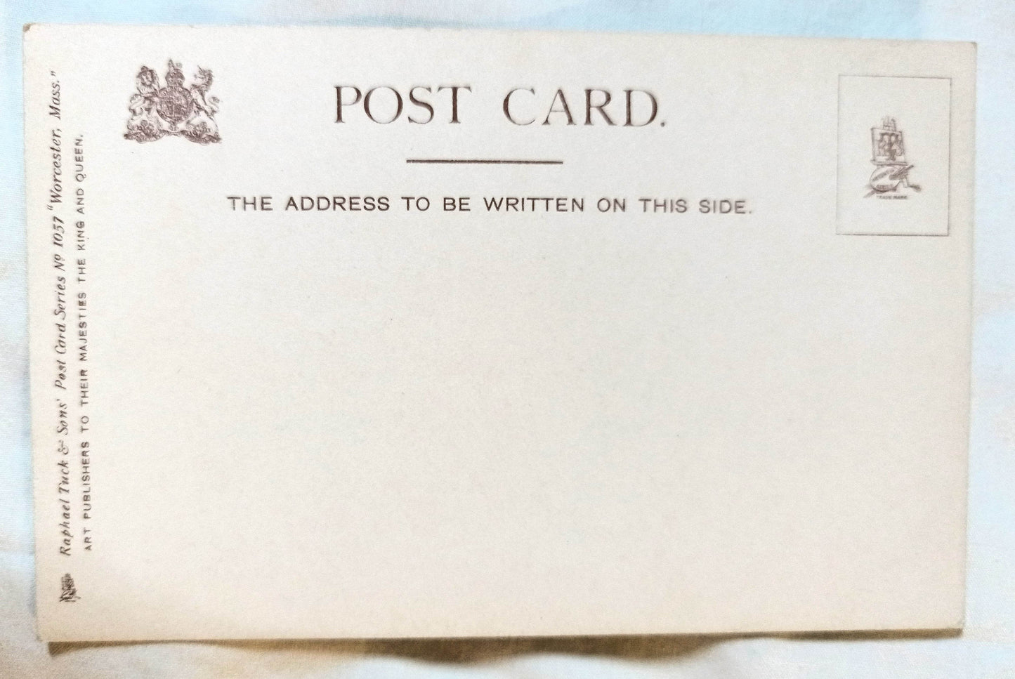 Worcester Massachusetts Post Office Undivided Back Raphael Tuck 1905 - TulipStuff