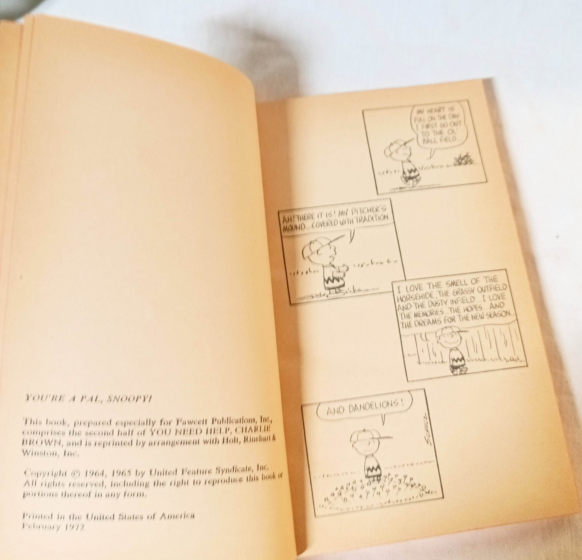 You're A Pal Snoopy Peanuts Charles M Schulz Fawcett Paperback 1972 - TulipStuff