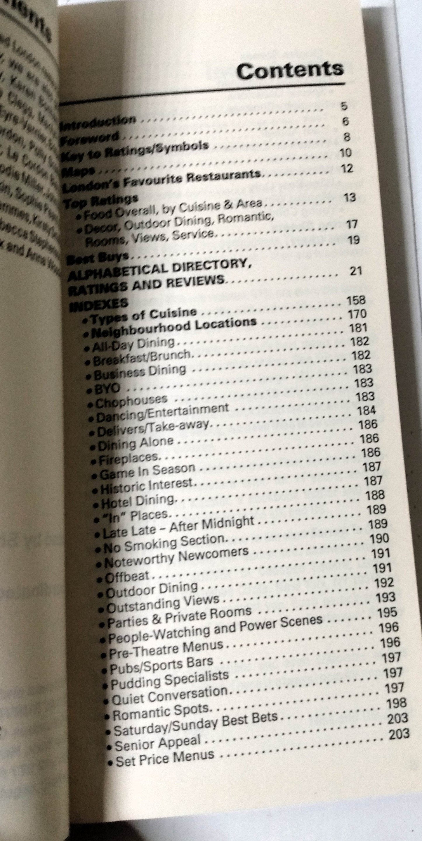 Zagat Survey London Restaurants 1998 UK - TulipStuff