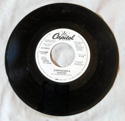 Zappacosta Passion Canadian Pop Rock 7" Vinyl Promo Capitol 1984 - TulipStuff