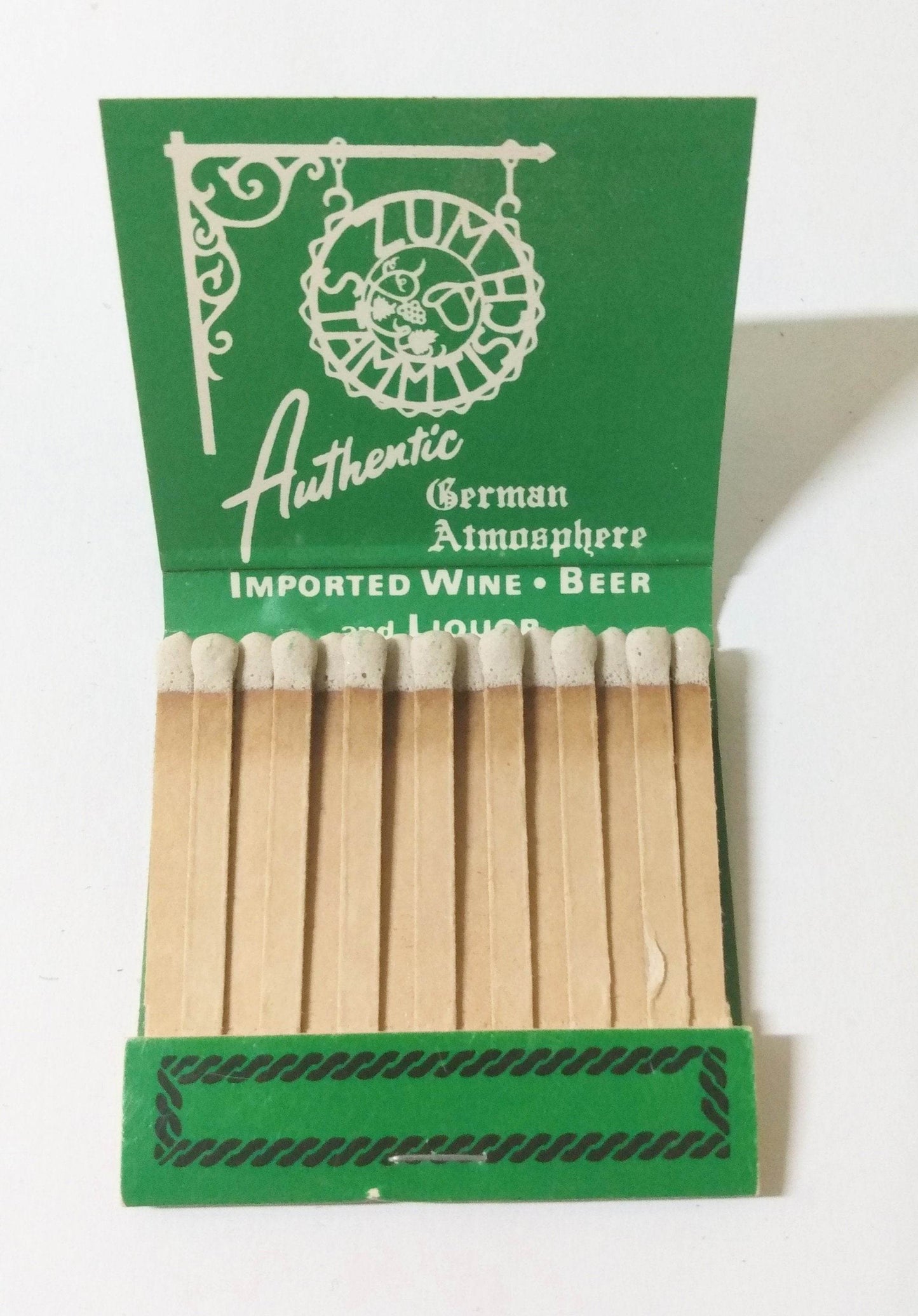 Zum Stammtisch German Restaurant Glendale New York Matchbook 1980's - TulipStuff