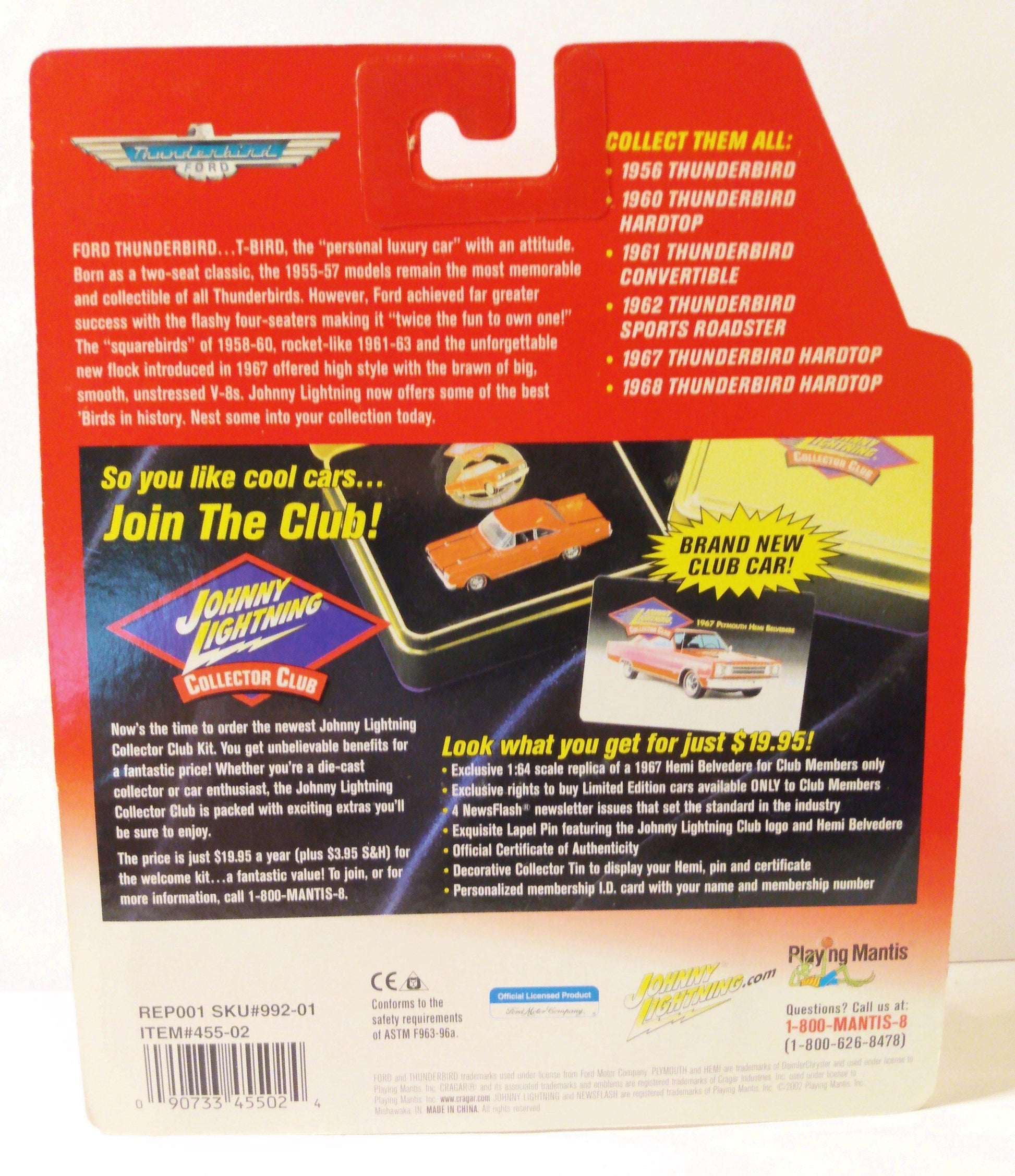 Johnny Lightning Legendary Bad Birds 1962 Thunderbird Sports Roadster - TulipStuff