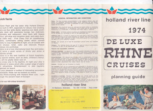 Holland River Line 1974 Rhine River Cruises Brochure Netherlands - TulipStuff