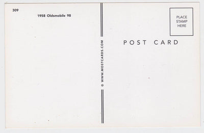 1958 Oldsmobile 98 Automobile Postcard - TulipStuff