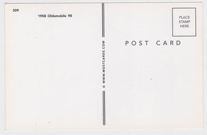 1958 Oldsmobile 98 Automobile Postcard - TulipStuff