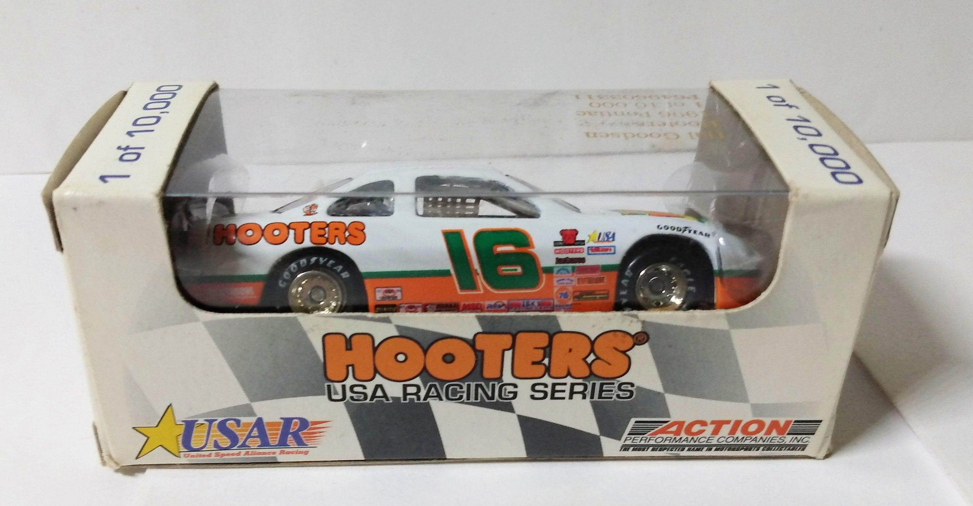 Action USAR Hooters Racing 1997 Hal Goodson #16 Stock Car Hooterade - TulipStuff