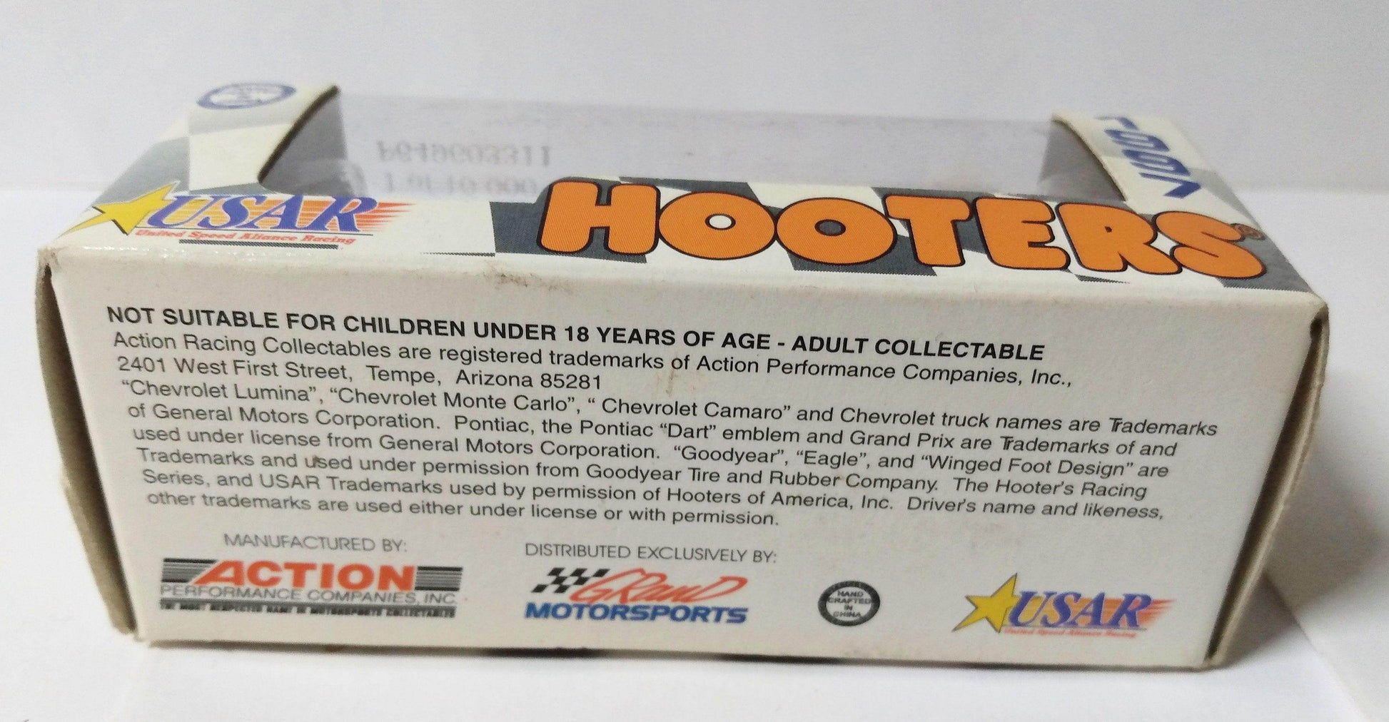 Action USAR Hooters Racing 1997 Hal Goodson #16 Stock Car Hooterade - TulipStuff