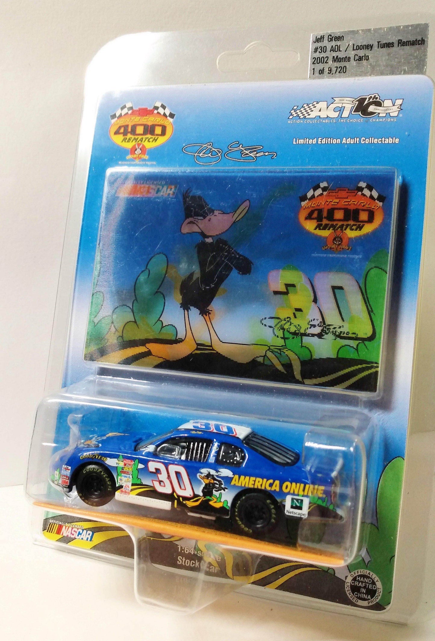 Action Racing 2002 Jeff Green #30 AOL Looney Tunes Rematch Monte Carlo - TulipStuff
