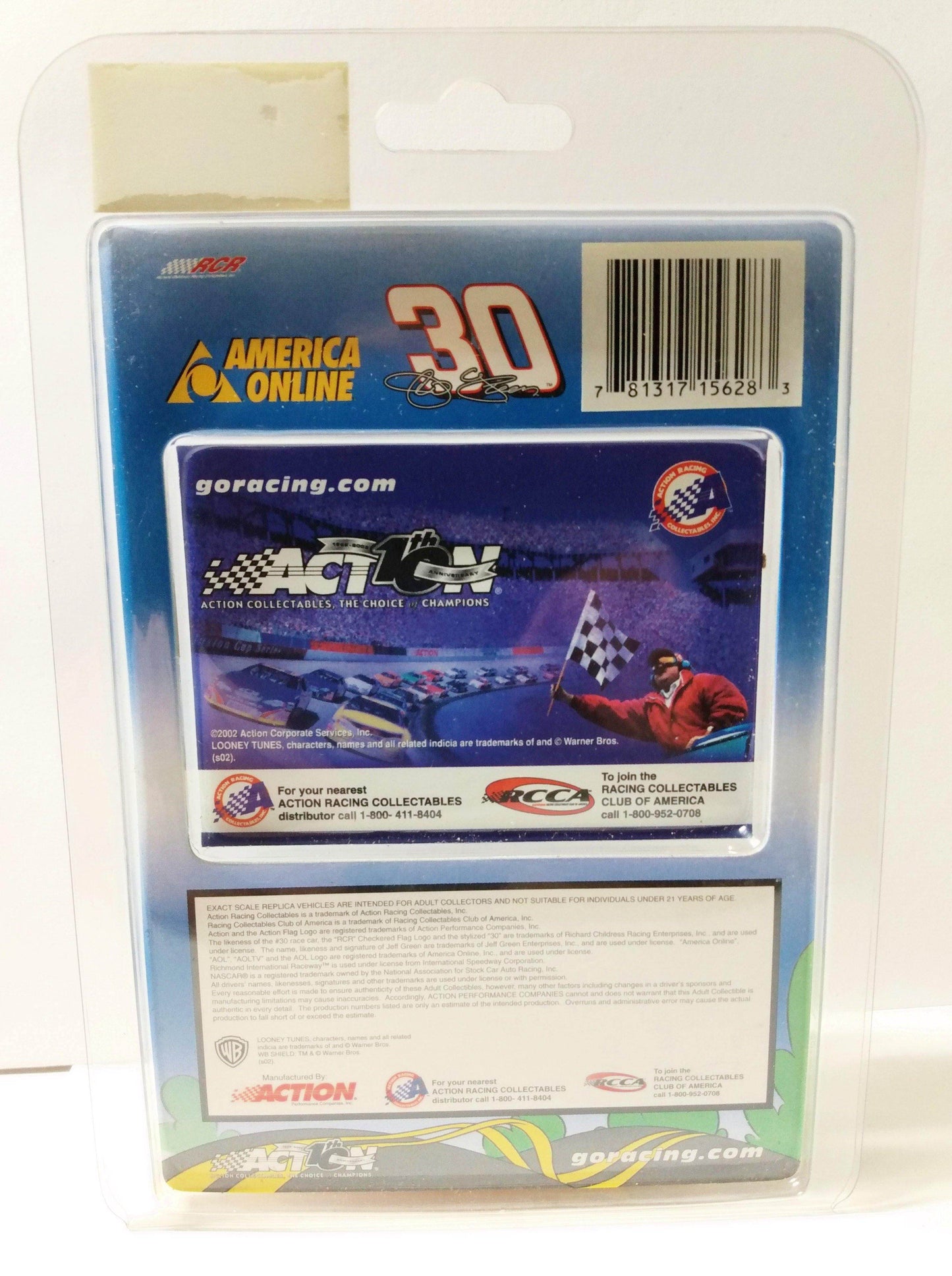 Action Racing 2002 Jeff Green #30 AOL Looney Tunes Rematch Monte Carlo - TulipStuff