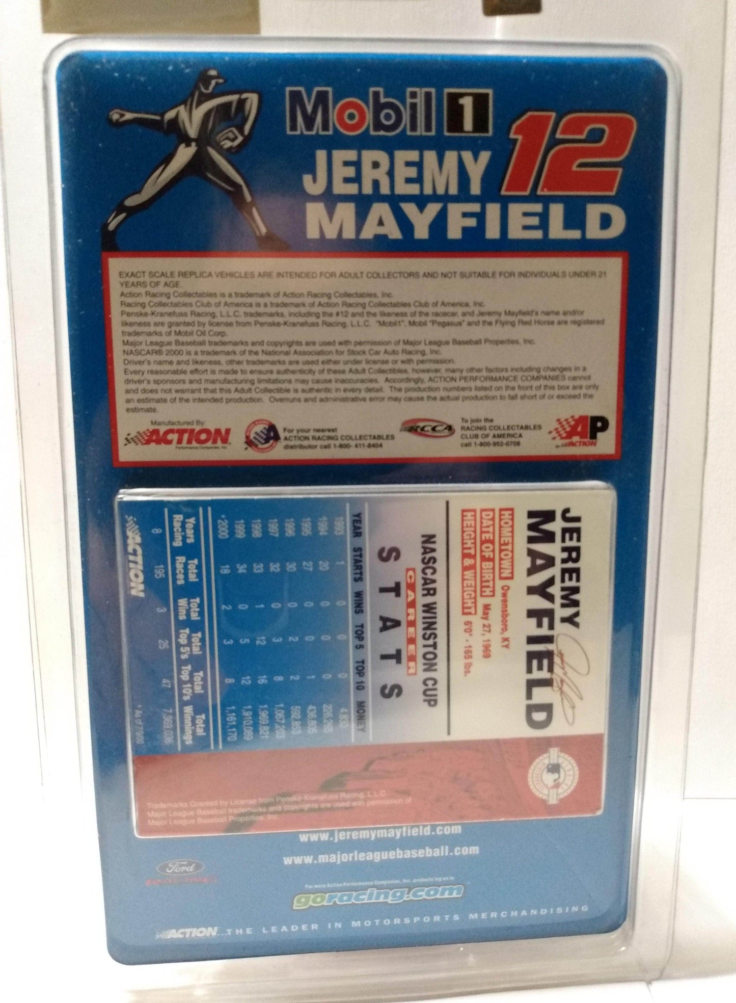 Action Racing 2000 Jeremy Mayfield Mobil 1 MLB World Series Nascar - TulipStuff