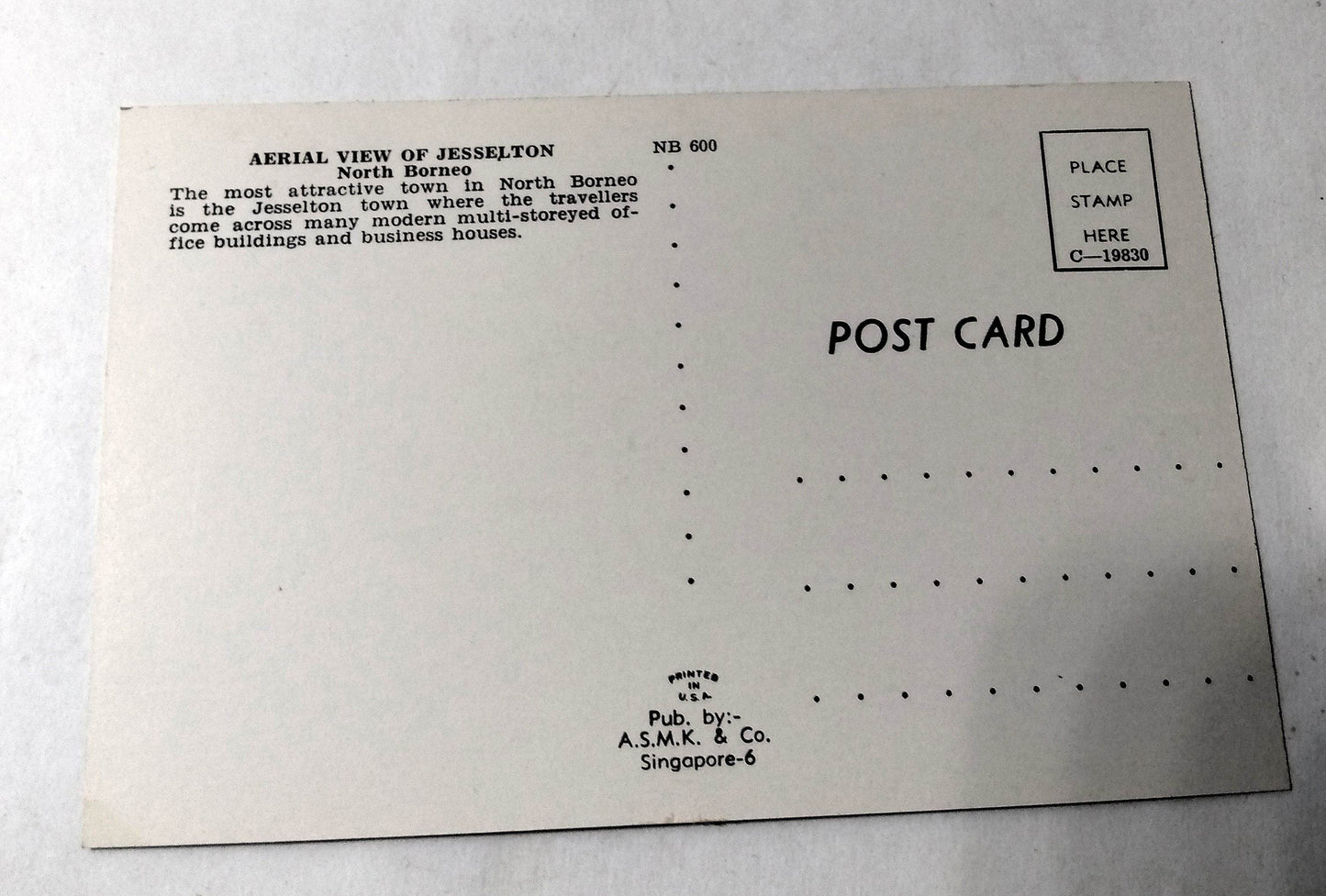 Aerial View Of Jesselton North Borneo Malaysia 1960's Kota Kinabalu - TulipStuff