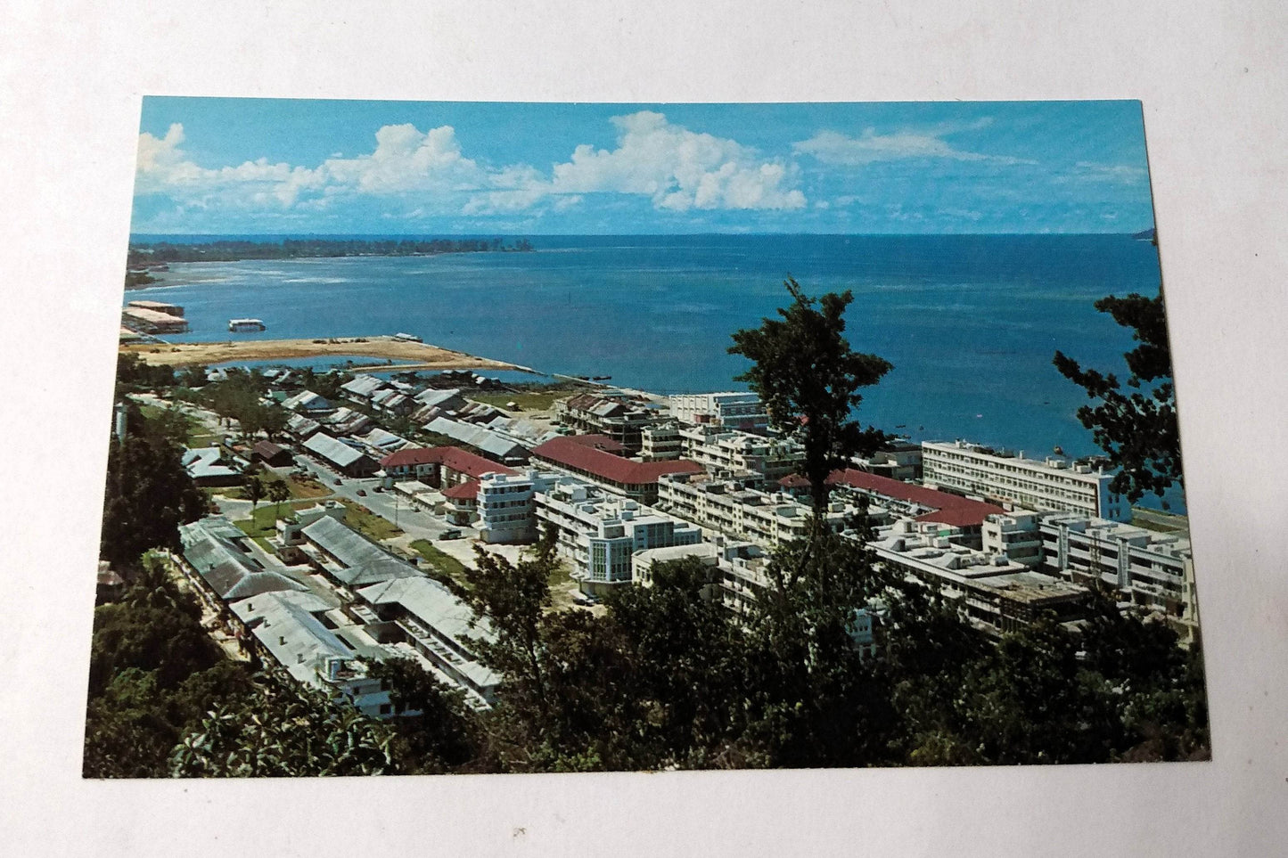 Aerial View Of Jesselton North Borneo Malaysia 1960's Kota Kinabalu - TulipStuff