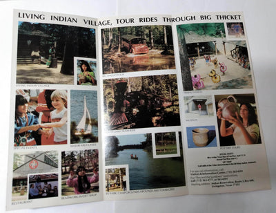 Alabama-Coushatta Indian Reservation Livingston Texas 1982 Brochure - TulipStuff