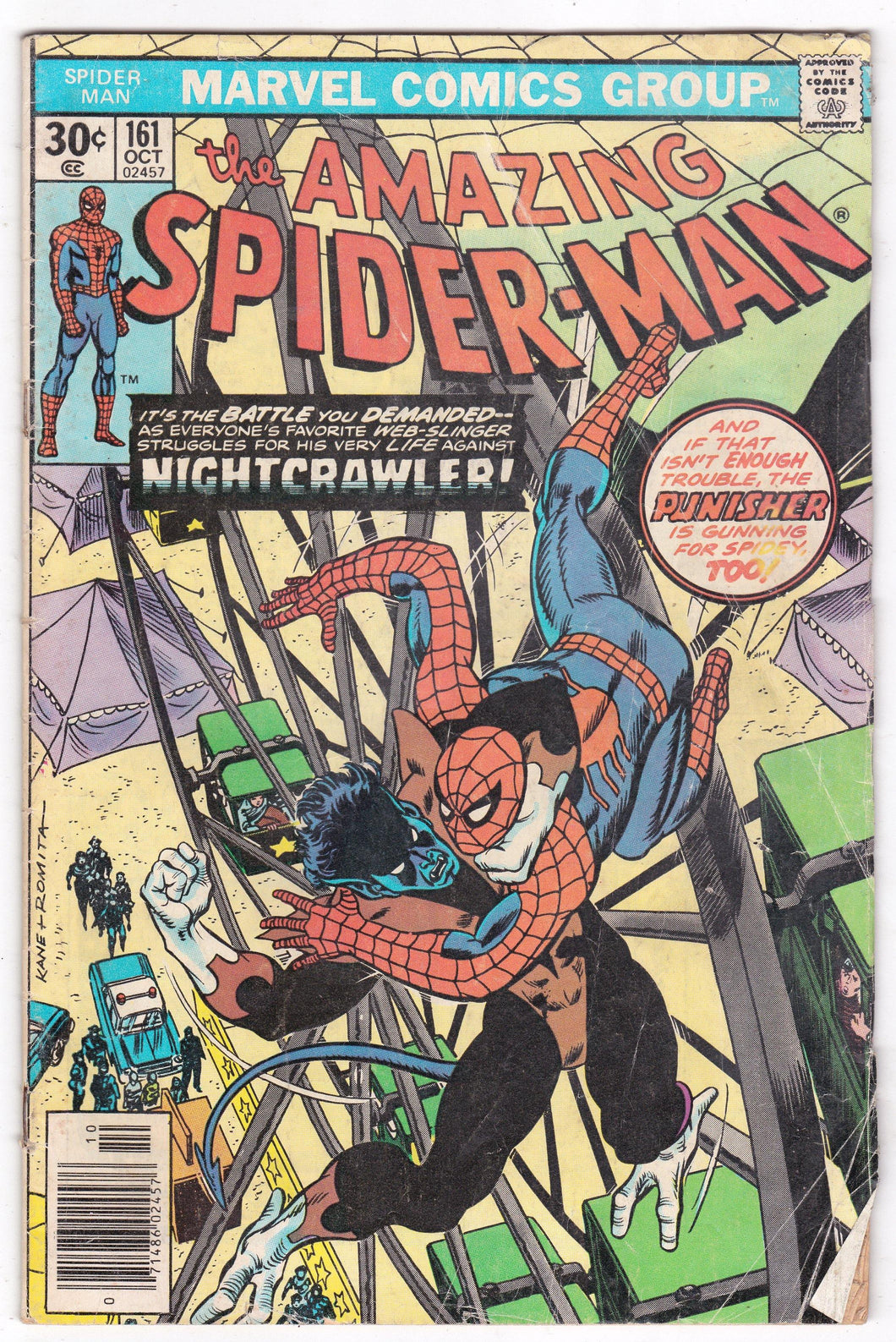 The Amazing Spiderman 161 Marvel Comics October 1976 Nightcrawler - TulipStuff