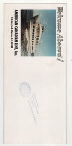 American Canadian Line mv New Shoreham 1975-76 Cruise Brochure - TulipStuff