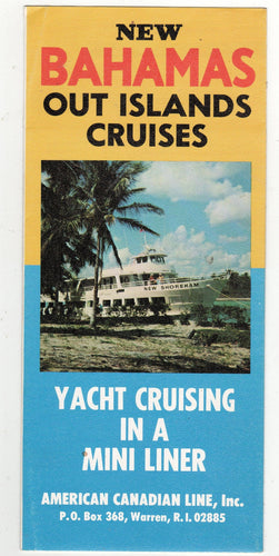 American Canadian Line mv New Shoreham 1975-76 Cruise Brochure - TulipStuff