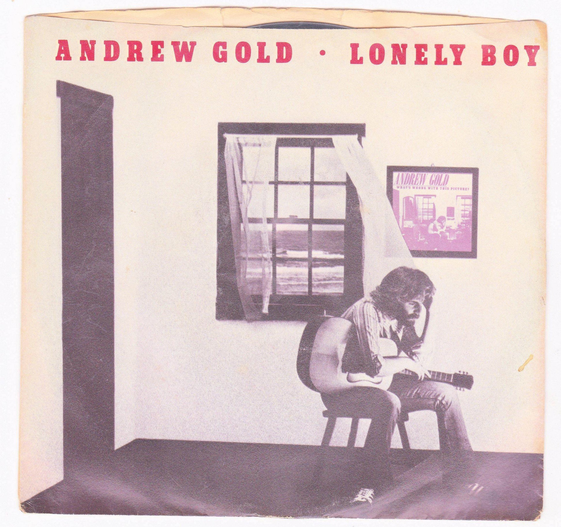 Andrew Gold Lonely Boy b/w Must Be Crazy 7" 45rpm Vinyl Record 1976 - TulipStuff