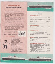 Load image into Gallery viewer, Ann Arbor Railroad Carferry Schedule Summer 1971 Manitowac - TulipStuff
