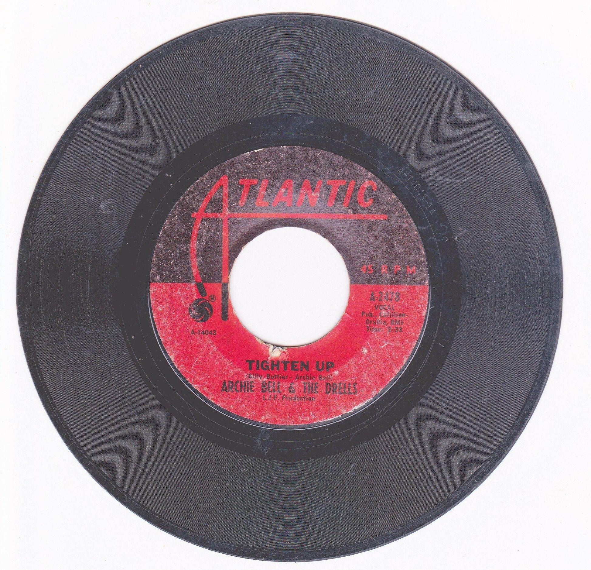Archie Bell and The Drells Tighten Up 7" Vinyl Record 1968 - TulipStuff