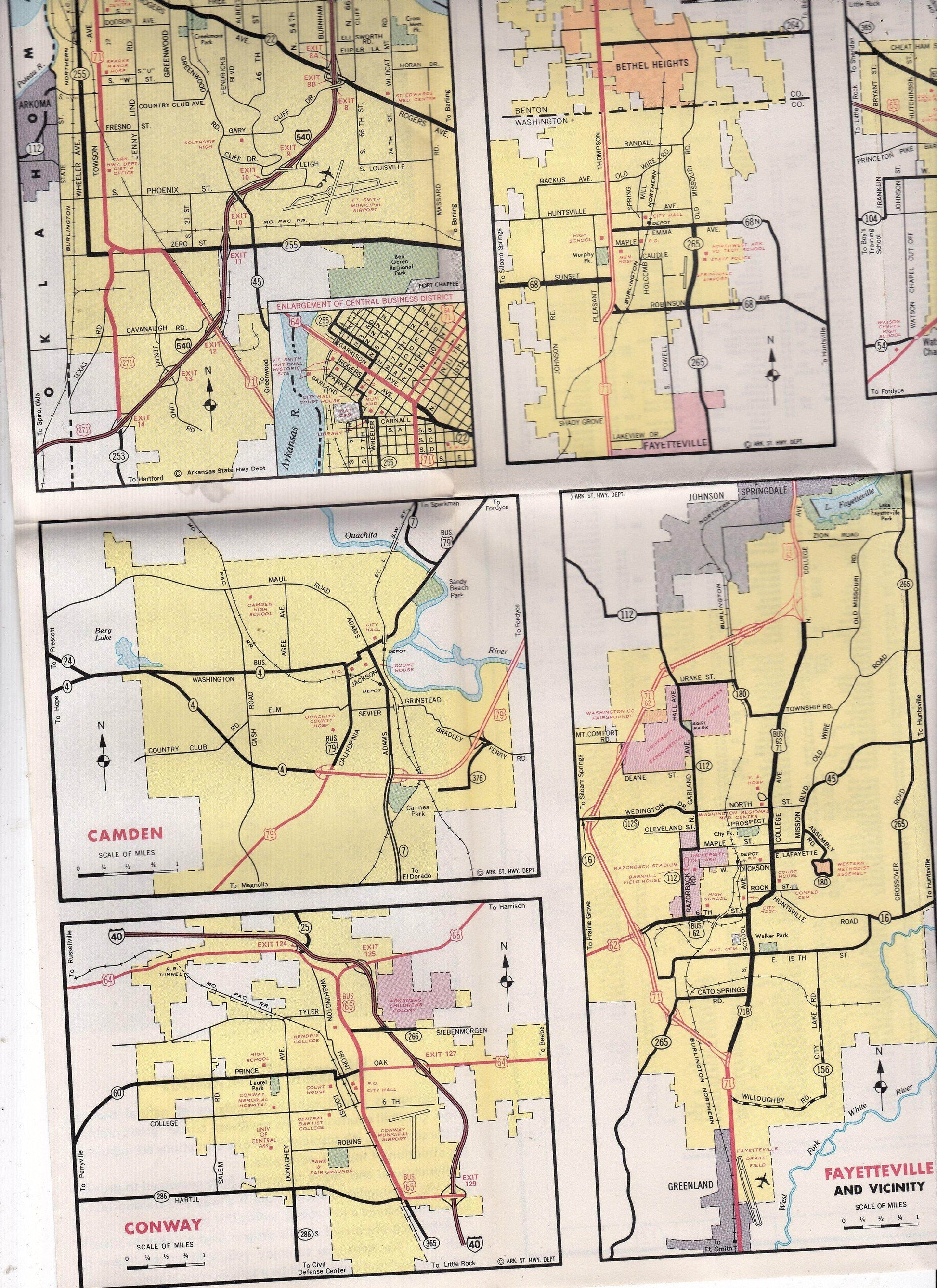 Arkansas 1982 Official State Highway Map - TulipStuff