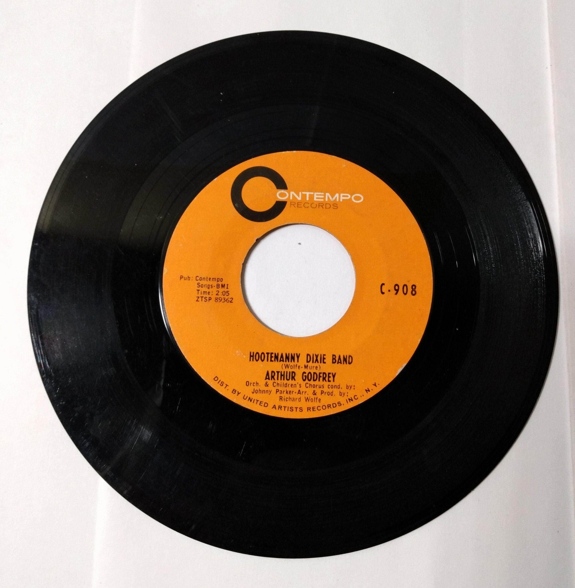 Arthur Godfrey I Wish I Were A Fish / Hootenanny Dixie Band 7" 1963 - TulipStuff