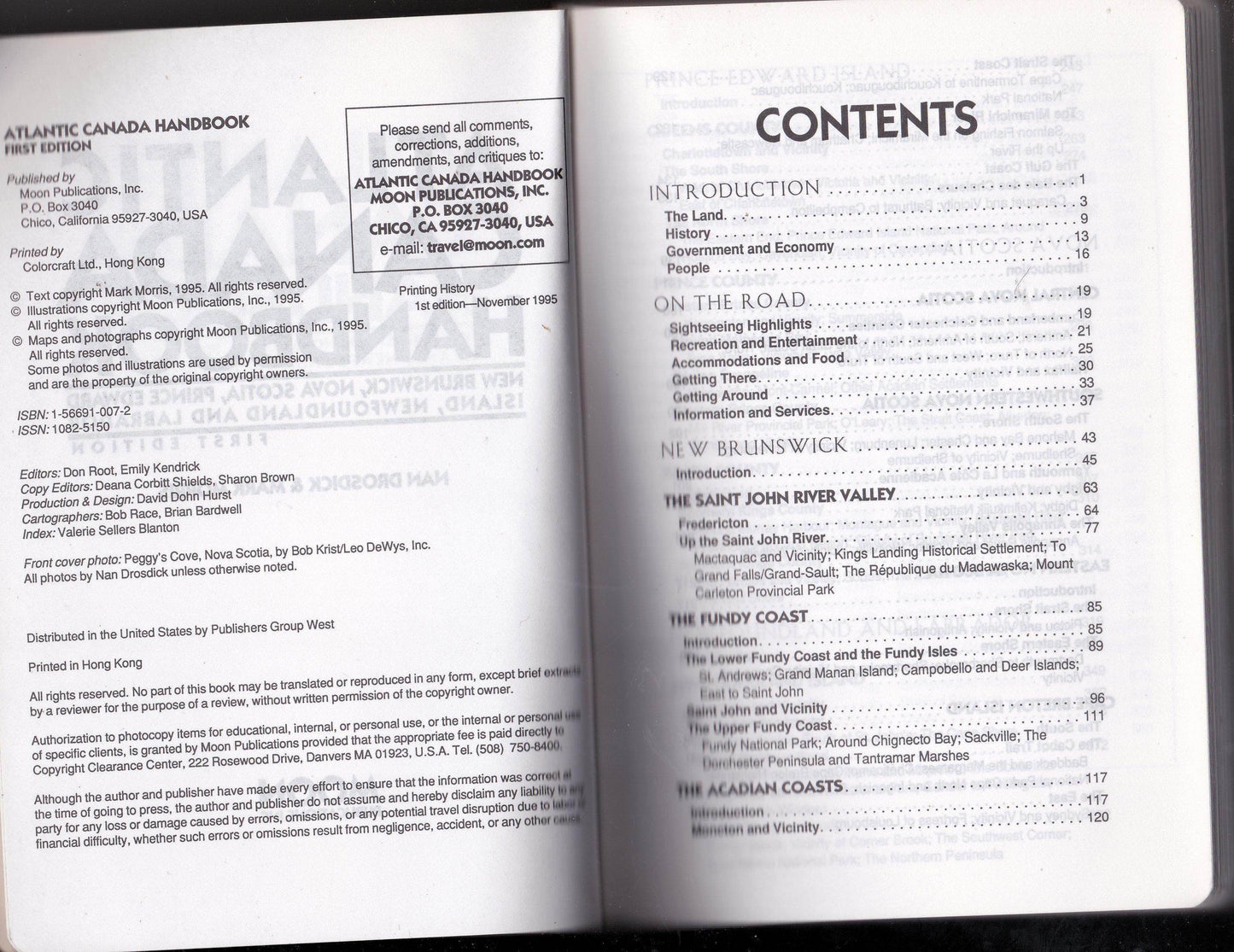Atlantic Canada Handbook Travel Guide 1995 Drosdick Morris - TulipStuff