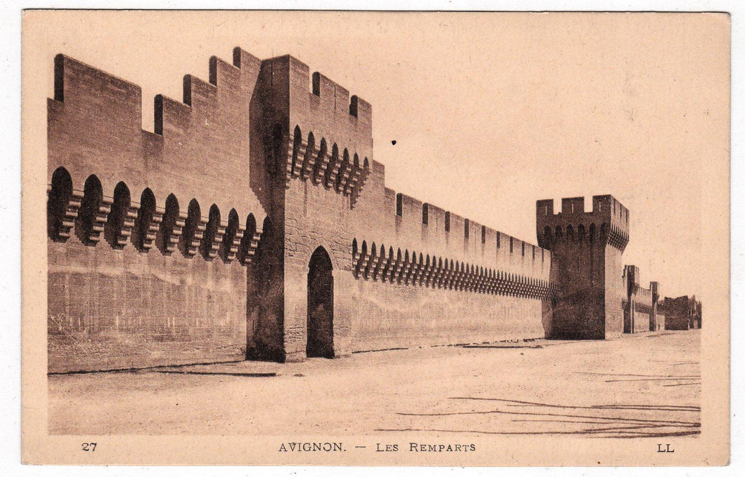 Avignon Les Ramparts France World Heritage Site Postcard 1920's - TulipStuff