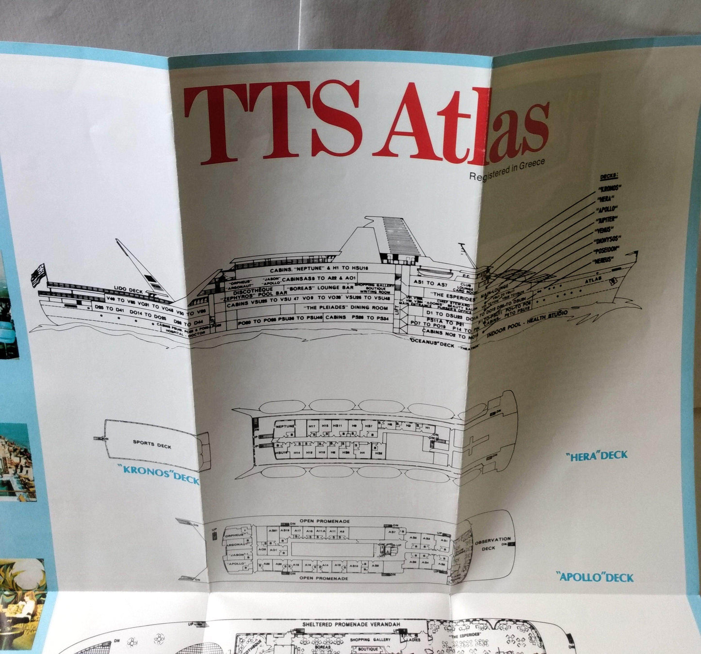 Bahama Cruise Line TTS Atlas 1974-75 Nassau Freeport Cruises Epirotiki - TulipStuff