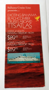 Bahama Cruise Line TTS Atlas 1974-75 Nassau Freeport Cruises Epirotiki - TulipStuff