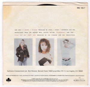 Bananarama I Heard A Rumour 7" 45rpm Vinyl Record 1987 - TulipStuff