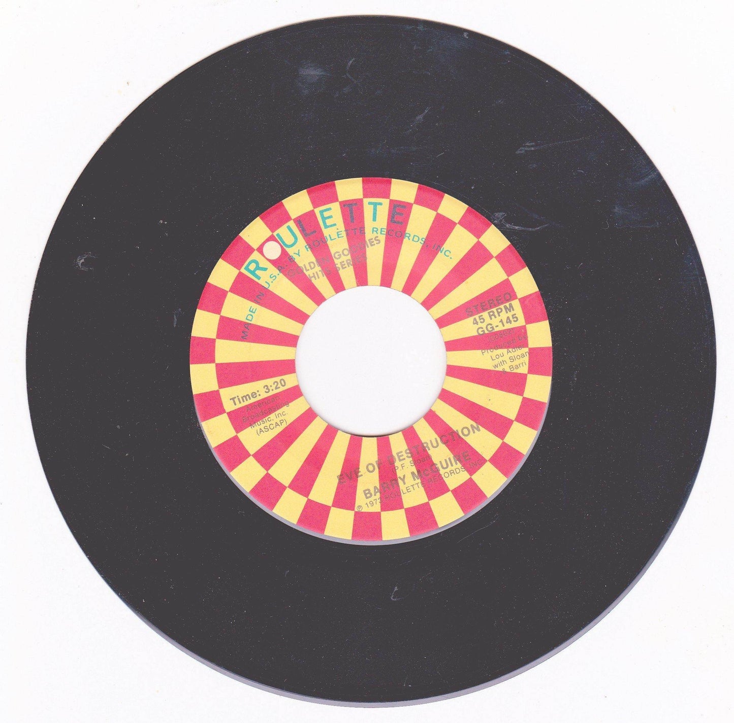 Barry McGuire Eve of Destruction b/w Child Of Our Times 1973 - TulipStuff