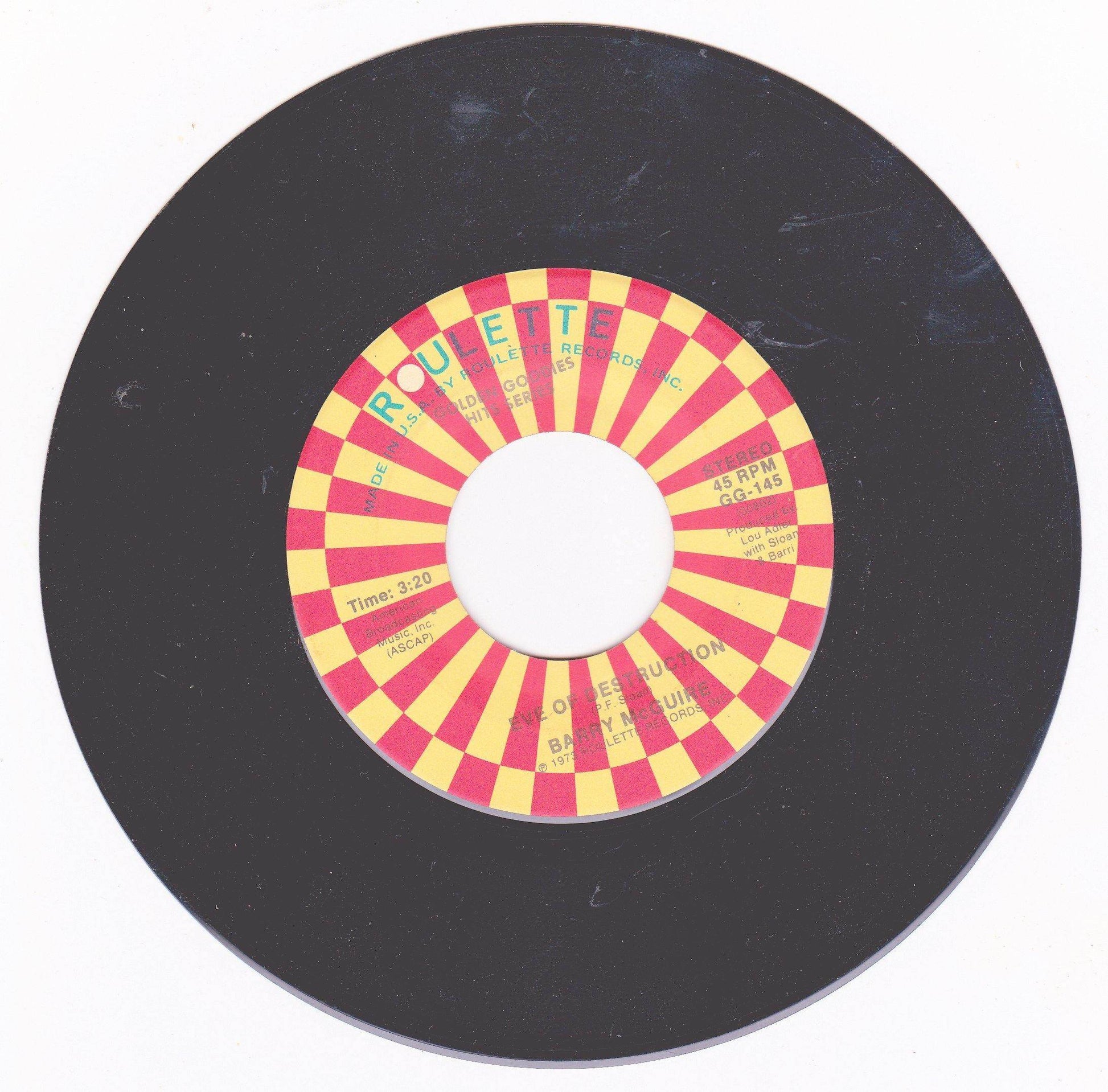 Barry McGuire Eve of Destruction b/w Child Of Our Times 1973 - TulipStuff