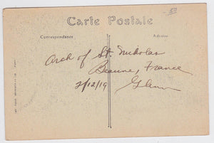 Beaune La Porte Saint-Nicolas Burgundy France 1919 Postcard - TulipStuff