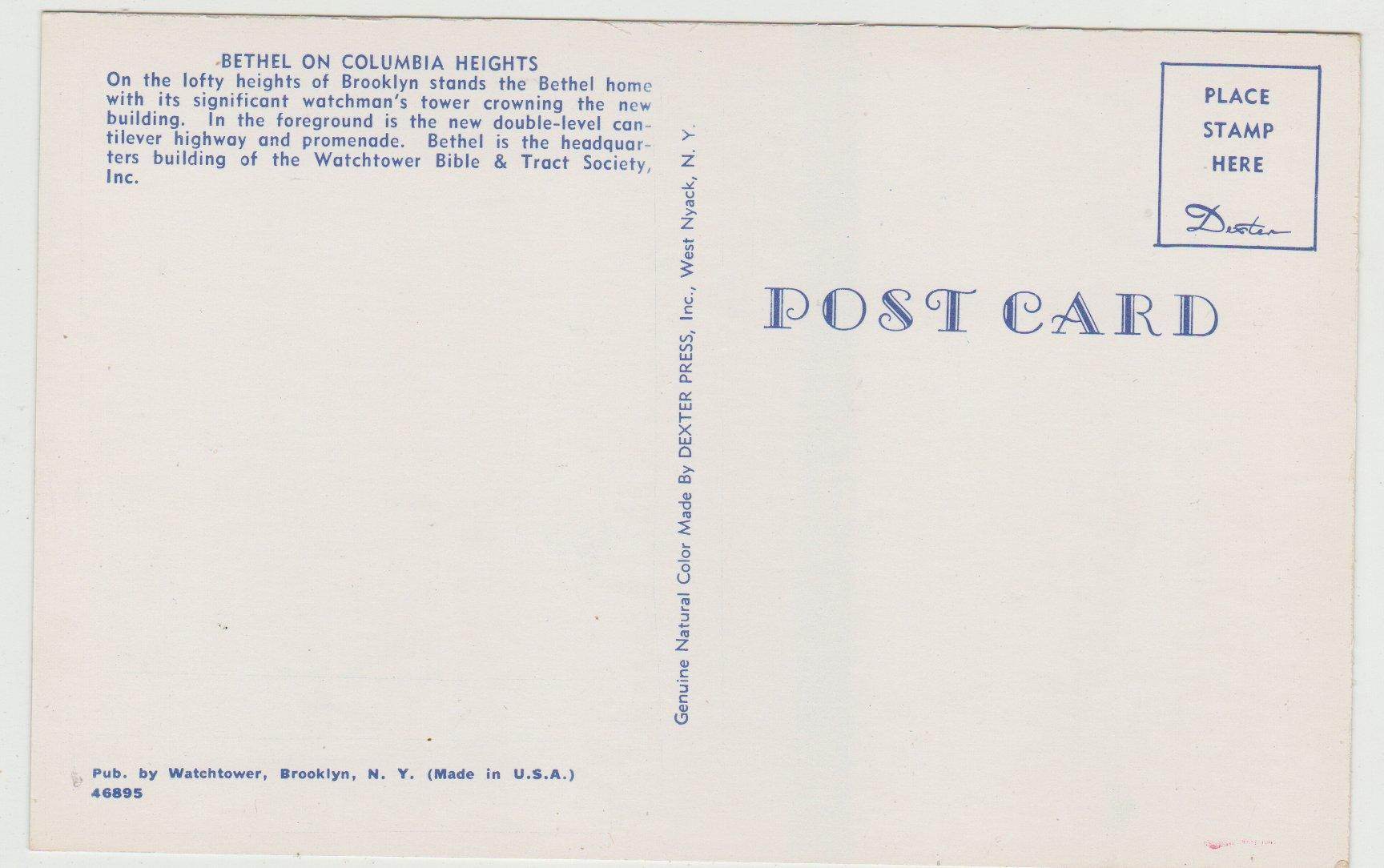 Bethel on Columbia Heights Watchtower Brooklyn New York 1940's - TulipStuff