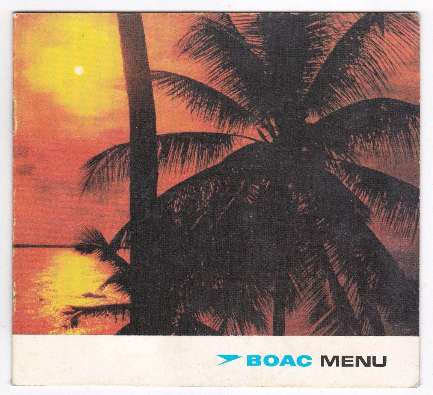 BOAC Inflight Dinner Menu Early 1970's Detroit Philadelphia London - TulipStuff