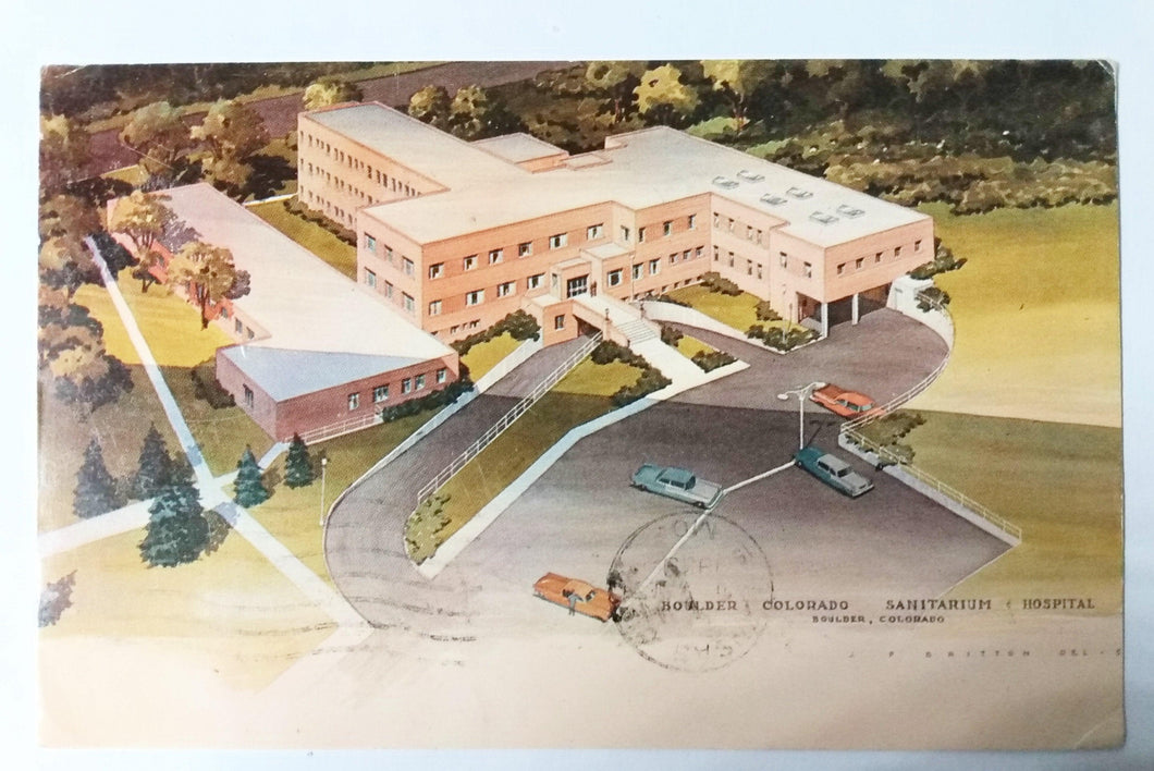 Boulder Colorado Sanitarium and Hospital 1959 Postcard - TulipStuff