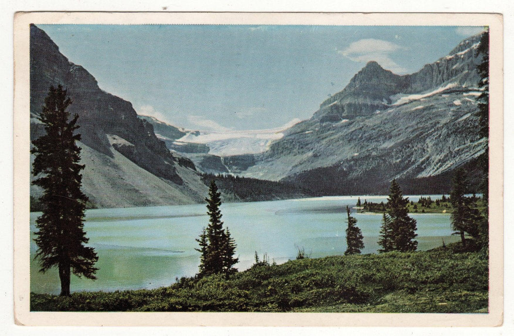 Bow Lake Canadian Rockies Alberta Queen Elizabeth Stamps 1954 - TulipStuff