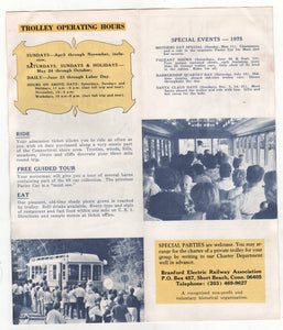 Branford Trolley Museum East Haven Connecticut 1975 Brochure - TulipStuff